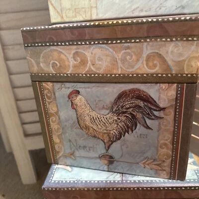 Lang Rooster Weather Vane Nesting Boxes Set of 7 Stacking Square - Image 1 of 4