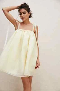 Free People x Selkie Puderquaste Minikleid, gelb, Medium, UVP 325 $ - Bild 1 von 3