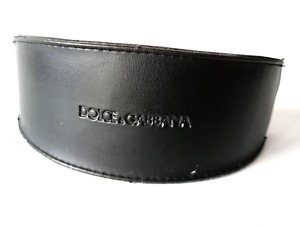 Vintage Designer Dolce & Gabbana Glasses Case Black Faux Leather