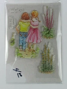 Friend/Floral Themed Cling Stamps S266 - Picture 1 of 3