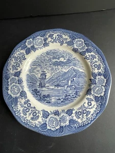 Lochs Of Scotland, Royal Warwick "LOCH O ICH" ENGLAND, 10” Blue Dinner Plate - Bild 1 von 5