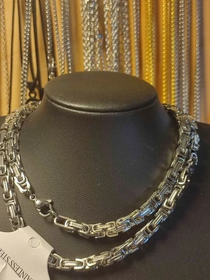 Herren Halskette Königskette 6 mm Stark Massiv 50 Cm lang Edelstahl in Silber - Bild 1 von 4