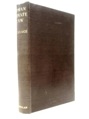 Roman Private Law (R W Leage - 1951) (ID:34278) - Image 1 of 2