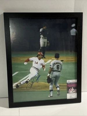 Pete Rose Signed Framed 16x20 Photo Cincinnati Reds Certified JSA S33 D - Image 1 of 4