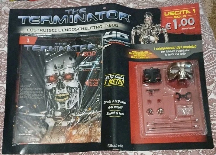 PRIMA USCITA FASCICOLO COMPONENTI THE TERMINATOR T-800 HACHETTTE SCALA 1:2 - Immagine 1 di 4