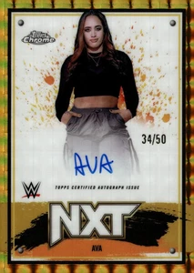 2025 Topps Chrome WWE - Ava NXT-AVA Autograph Gold Refractor 12/50 - Picture 1 of 2