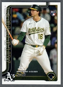 2025 Topps Update Nick Kurtz Rookie #US197 Rookie Debut Athletics RC QTY - Bild 1 von 2