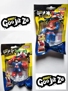 Heroes of Goo Jit Zu MINIS Juego de figuras Capitán América y Capitán Marvel - Imagen 1 de 2