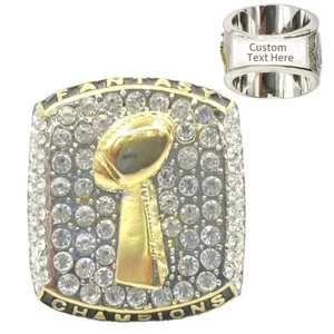Personalized Fantasy Football Championship Silver & Gold 3D 9, Customized - Picture 1 of 7