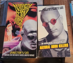 Natural Born Killers VHS, 1997 2-Tape Set Letterboxed Director's Cut & VHS Reg. - Picture 1 of 6