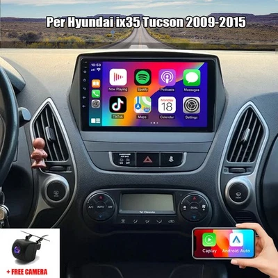 Autoradio Android per Hyundai ix35 Tucson 2009-2015 9" CarPlay Android Auto GPS - Immagine 1 di 4