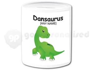 Personalisierte Geschenk Dinosaurier Spardose Jura Brachiosaurus Kinder Geschenkidee - Bild 1 von 1