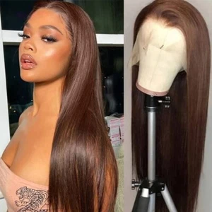 New 13x4 Lace Front Wig 180% Transparent Wig Pre Plucked Human Hair Wigs Women - Picture 1 of 8