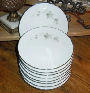 9pc Noritake Sezanne 6851 Bread/Butter Plate 6.25" Saucer Platinum Band China - Picture 1 of 8