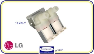 ELETTROVALVOLA 2 VIE 180° 12 VOLT LAVATRICE LG 5220FR1251G 5220FR2067J ORGINALE - Foto 1 di 4