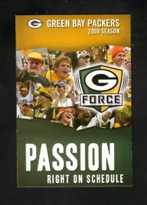 Green Bay Packers--Horario de bolsillo 2008--Packers Pro Shop - Imagen 1 de 2