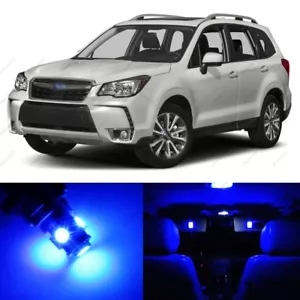 12 x Blue LED Interior Lights Package For 2014 - 2018 Subaru Forester + PRY TOOL - Bild 1 von 7