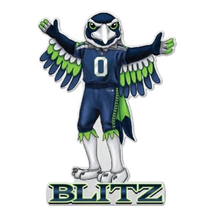 NFL Seattle Seahawks 18" fustellata squadra mascotte pennant fan cave - Foto 1 di 1