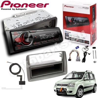 Autoradio Pioneer MVH-330DAB Bluetooth USB Kit Installazione per Fiat Panda 169 - Immagine 1 di 4