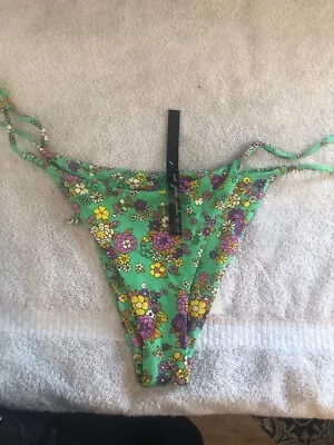 Out from Under Bikini Bottoms Botanical Green Floral Size S. NWT - Image 1 of 3