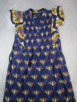 Vestido Maeve para mujer Xs Petiet azul amarillo naranja mezcla de algodón * Foto 1 de 4