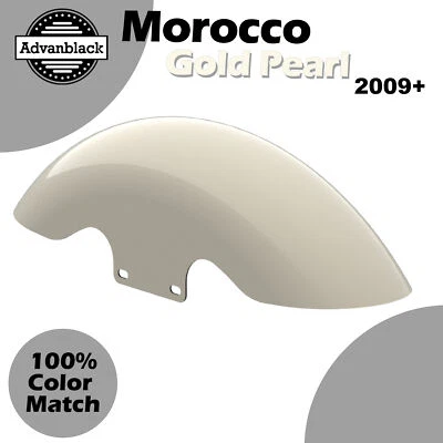 Guardabarros delantero corto Morocco Gold Pearl Holeshot Performance 19" para Harley 2009+ Foto 1 de 4