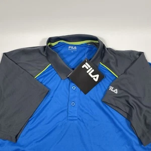 FILA SPORT Herren Polo XL Kurzarm Shirt Erwachsene Golf Feuchtigkeitsableitend Neu - Bild 1 von 5