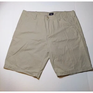 Gap Khakis Lived In Short Men's Size 38 Flat Front Chino Brown - Picture 1 of 10