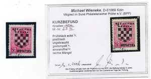NDH CROATIA GERMAN PUPPET STATE OVPT VARIETY MICHEL 23 III VERY FINE USED BPP - Picture 1 of 1