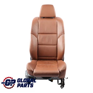 BMW E60 E61 Sport Seat Front Right O/S Interior Heated Leather Dakota Rotorange - Picture 1 of 13