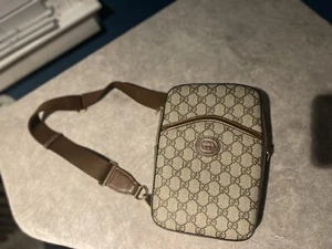 gucci gg canvas crossbody bag mens - Picture 1 of 5