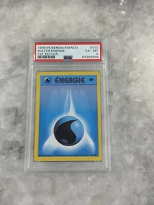 PSA 6 Water Energie Mint French Base Set 1st Edition 1999 Pokémon - Picture 1 of 2