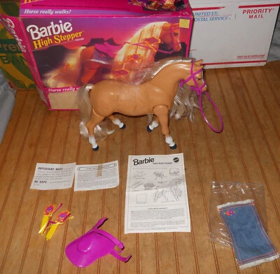 Barbie High Stepper Horse 1994 ~NO funciona hermoso caballo de exhibición de colección Mattel Foto 1 de 4