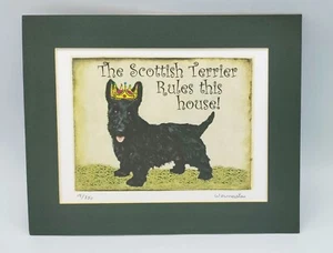 Scottish Terrier Print Art Jay Wennersten signed & number 19/350 Matted - Picture 1 of 4
