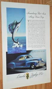 Lincoln Zephyr 1942 original vintage publicidad impresa anuncio-42 - Imagen 1 de 1
