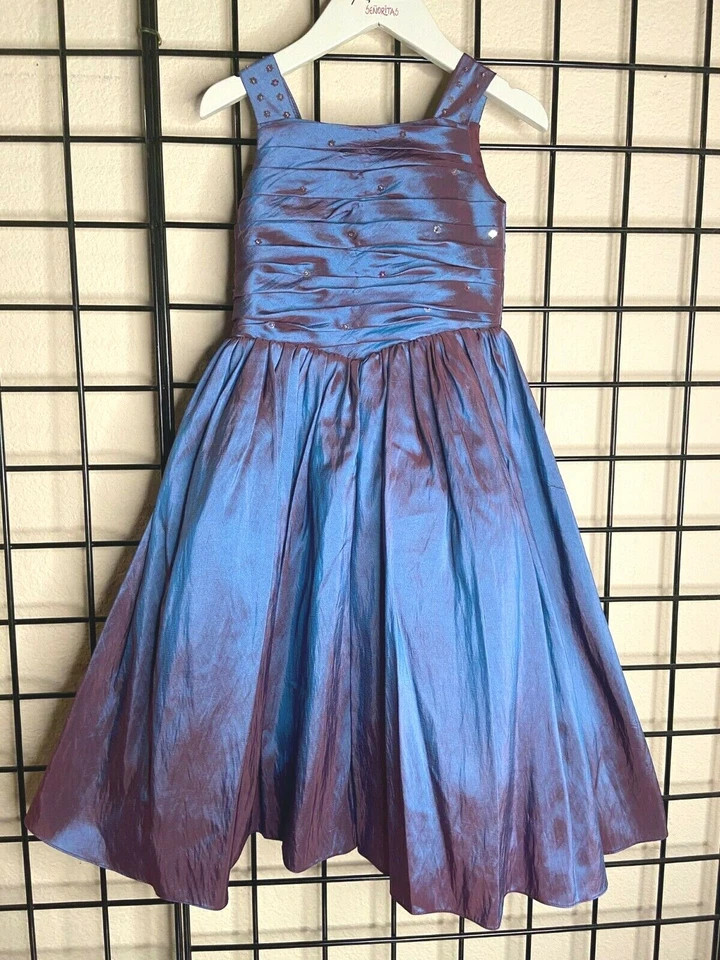 NWT Plush Navy Blue/Purple Sweetie Pie Pageant/Party/Formal Gown sz 3- Fit 4/5Y - Image 1 of 4