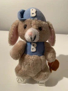 Vintage 1980s Wallace Berrie & Co. Plush Animal Baseball Bunny 9”  - Picture 1 of 9