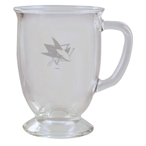 San Jose Sharks 16oz. Etched Cafe Mug Cover
