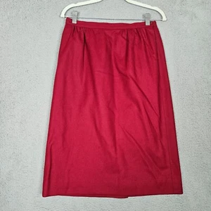 Pendleton Women's Red A-line 100% Virgin Wool Skirt Size 12 - Picture 1 of 8