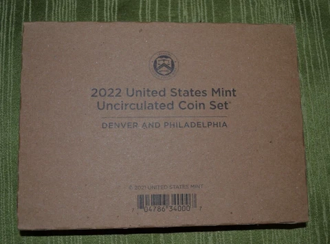 2022 US Mint Set Original Sealed Box - 20 Coins includes COA Cover