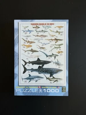 EuroGraphics Dangerous Sharks of the World 1000 件拼图 | 全新 — 第 1/4 张图片