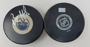 Bill Ranford signed Edmonton Oilers NHL Logo Puck w/ Free Cube - Picture 1 of 2