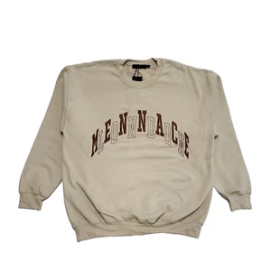 Mennace Beige Crew Neck Long Sleeve Sweatshirt UK Men's Medium BNWT K325 - Picture 1 of 6