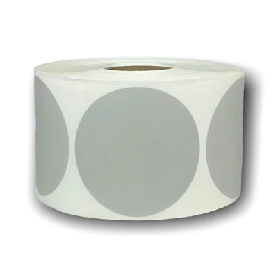 Grey Direct Thermal Labels | Zebra, Rollo & Munbyn Compt. | 2.5" Round, 12 Rolls - Image 1 of 3