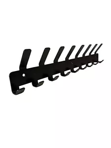 Hakenleiste Kleiderhaken Garderobe Wandhaken Wandgarderobe Schwarz Haken 50cm - Bild 1 von 7