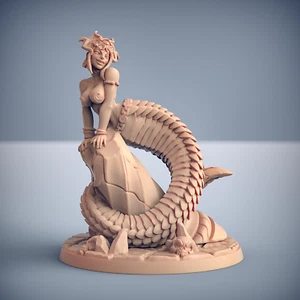 Gorgon Naga Pinup Snake - Gremio Artesano Fantasía Mazmorras y Dragones Mini - Imagen 1 de 2