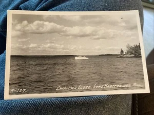 Chippewa Lodge, Lake Kabetoganna, MN. RPPC - Imagen 1 de 2