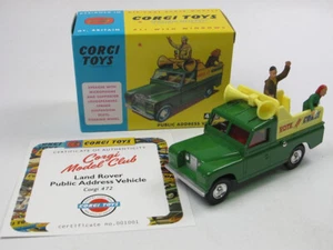 Land Rover Public Address Vehicle + Figuren grün Box Corgi 472 ca. 1:43 Re-Issue - Bild 1 von 9