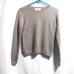Ellen Tracy Girls/Womens Medium Pullover Sweater 100% Cashmere Brown Soft - Picture 1 of 8