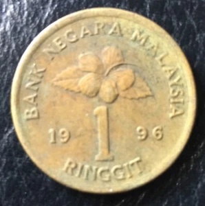Malaysia 1996 $1 satu Ringgit coin last series coin - Picture 1 of 2